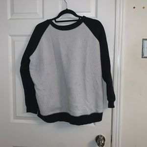 White and black sweater